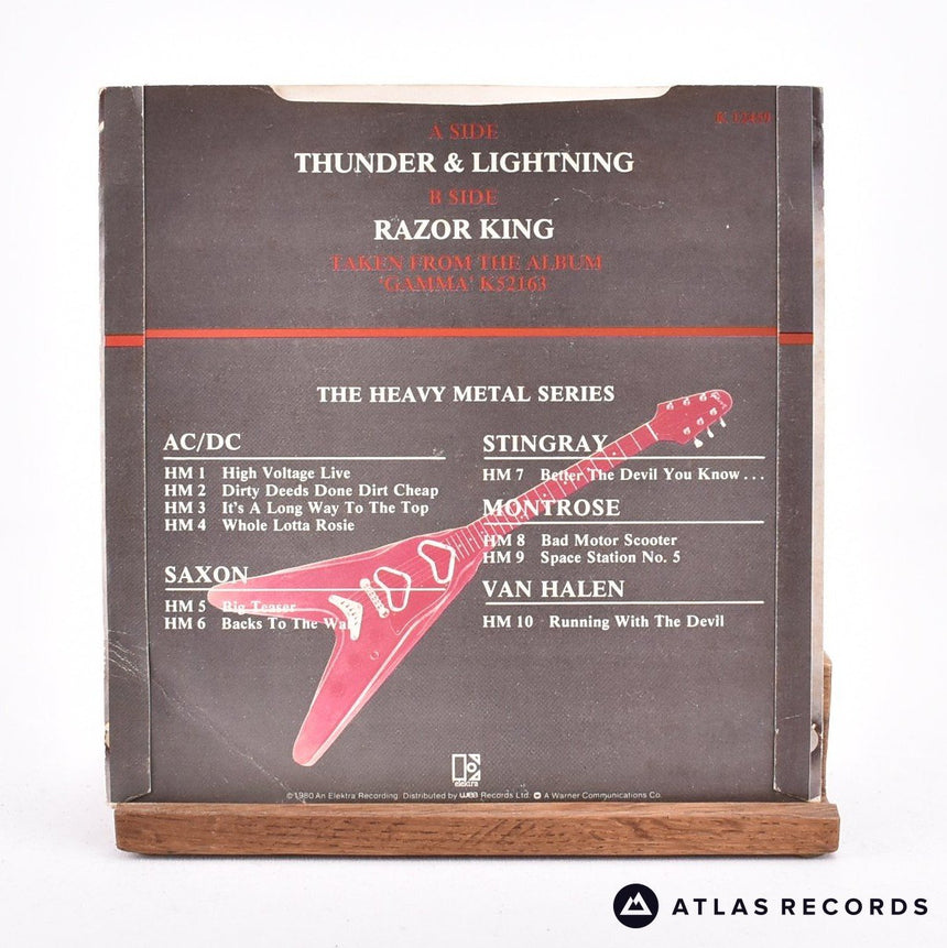 Gamma - Thunder And Lightning - 7" Vinyl Record - EX/EX