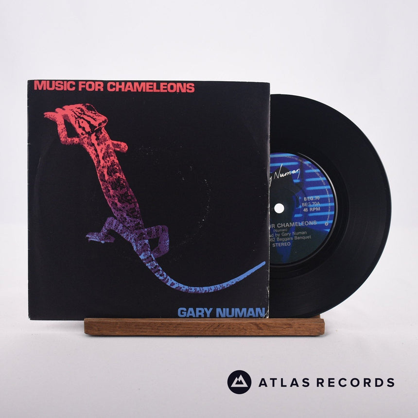 Gary Numan Music For Chameleons 7" Vinyl Record - Front Cover & Record