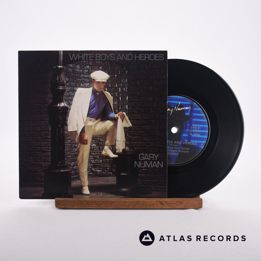 Gary Numan White Boys And Heroes 7" Vinyl Record - Front Cover & Record