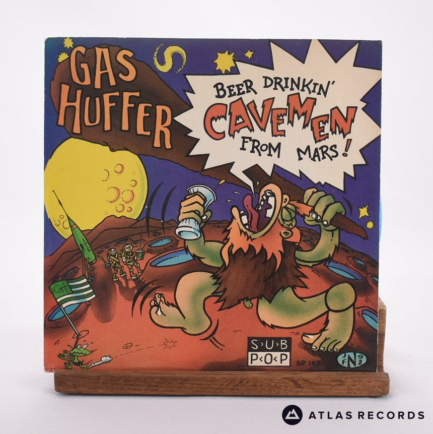 Gas Huffer - Hot Cakes! - Blue Translucent 7" Vinyl Record - EX/EX