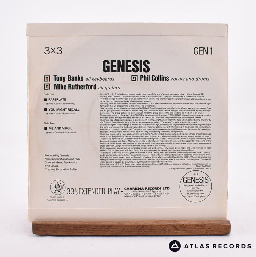 Genesis - 3 X 3 - 7" EP Vinyl Record - EX/VG+