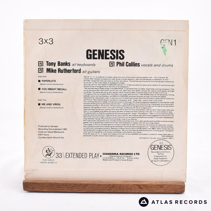 Genesis - 3 X 3 - 7" EP Vinyl Record - VG+/EX
