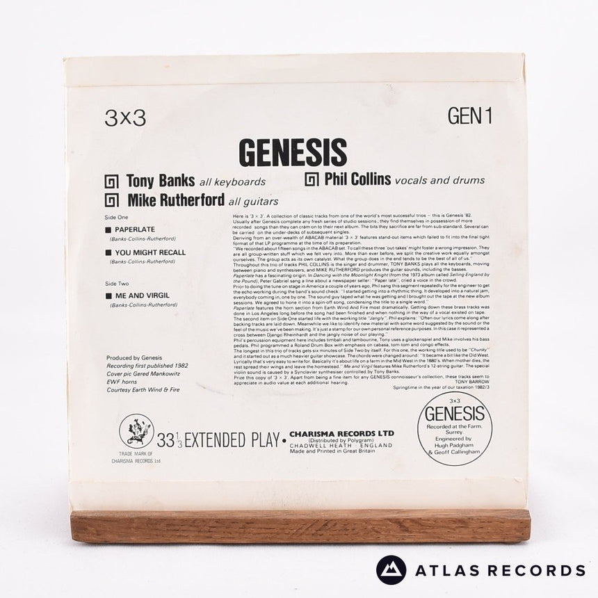 Genesis - 3 X 3 - 7" EP Vinyl Record - VG+/VG+