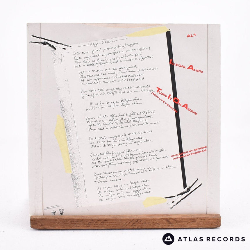 Genesis - Illegal Alien - 7" Vinyl Record - VG+/EX