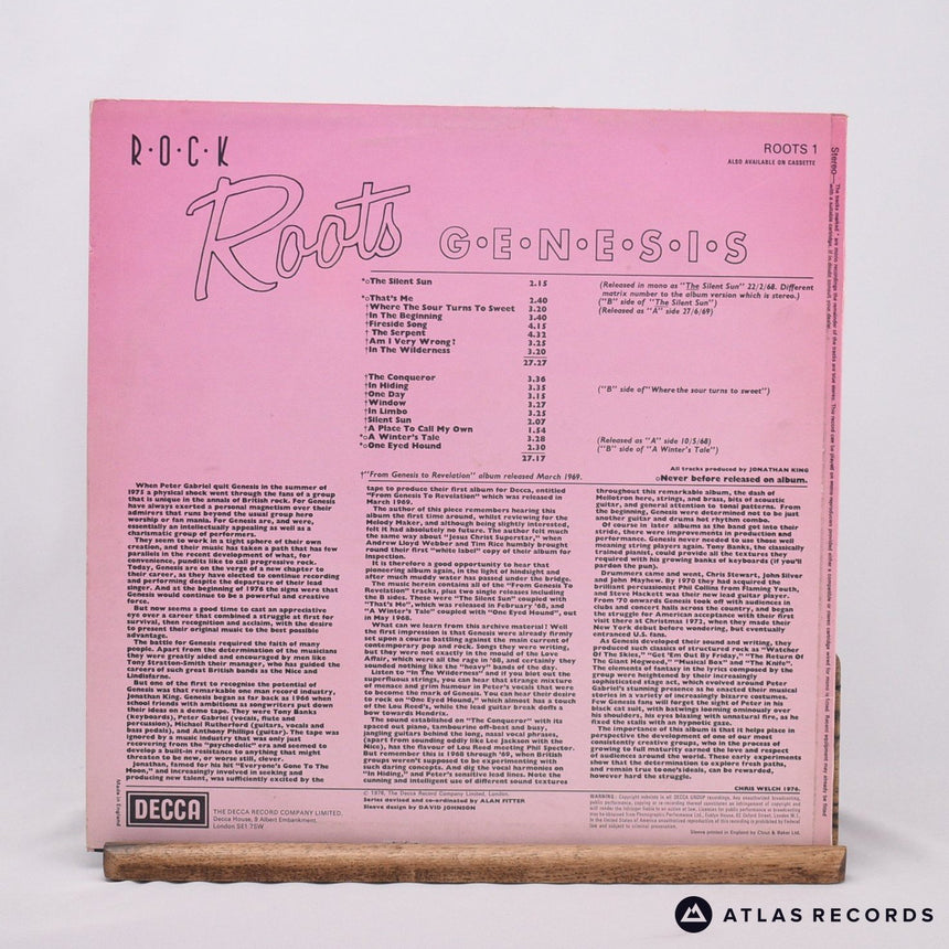 Genesis - Rock Roots - Mono Reissue LP Vinyl Record - EX/EX