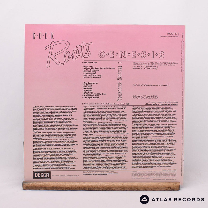 Genesis - Rock Roots - Repress LP Vinyl Record - EX/EX