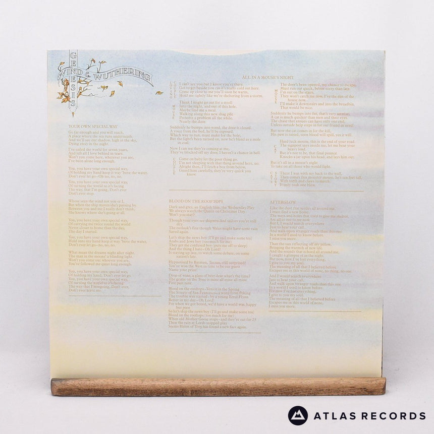 Genesis - Wind & Wuthering - Textured Sleeve A//2 B//1 LP Vinyl Record - EX/EX