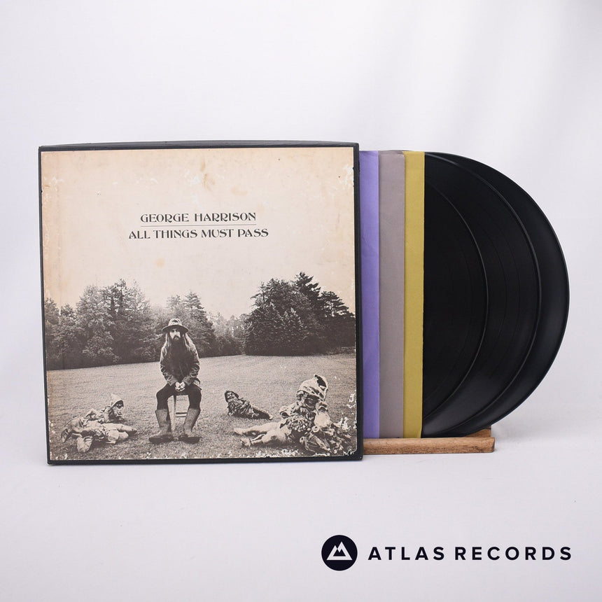 George Harrison All Things Must Pass 3 x LP Vinyl Record - Front Cover & Record