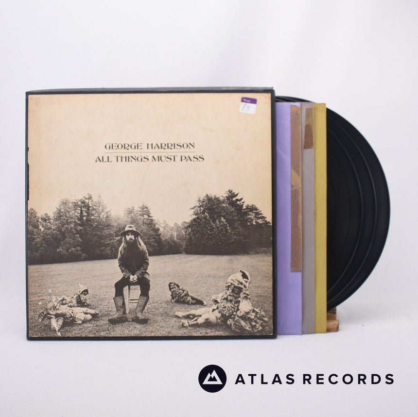 George Harrison All Things Must Pass 3 x LP Vinyl Record - Front Cover & Record