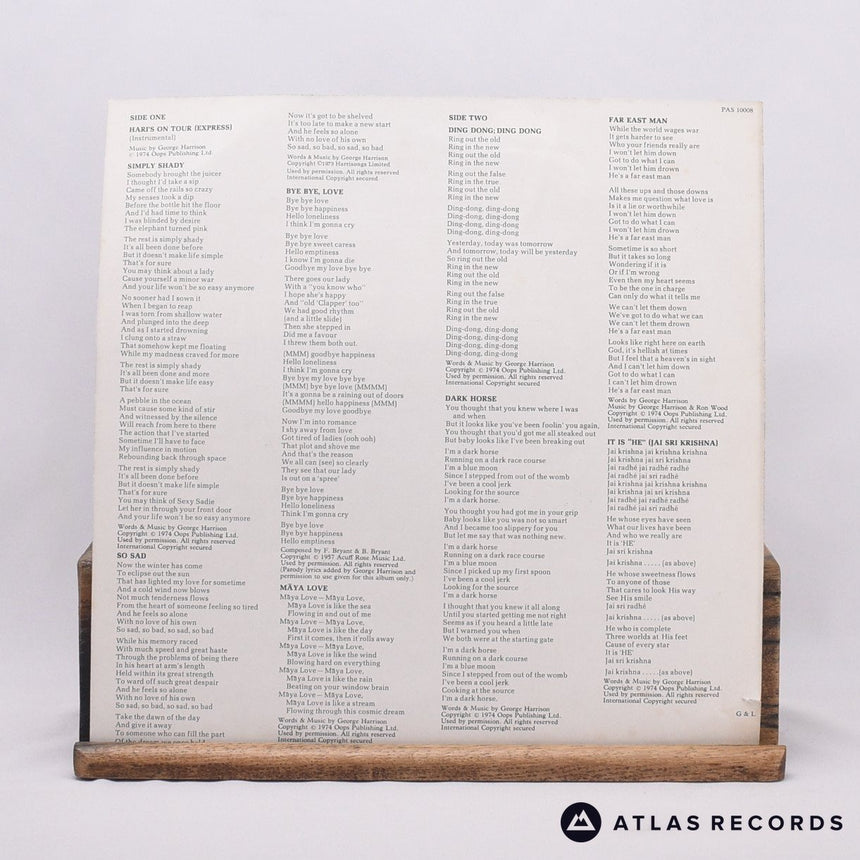 George Harrison - Dark Horse - Stereo Gatefold -2 -2 LP Vinyl Record - VG+/EX