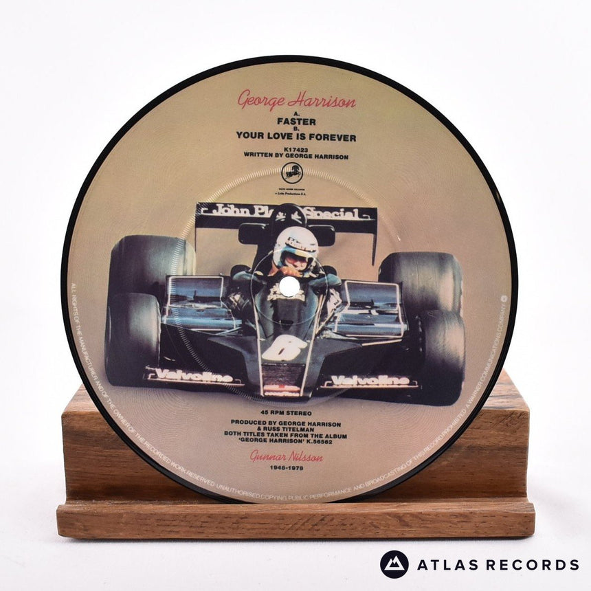 George Harrison - Faster - Picture Disc Strawberry 7" Vinyl Record - EX