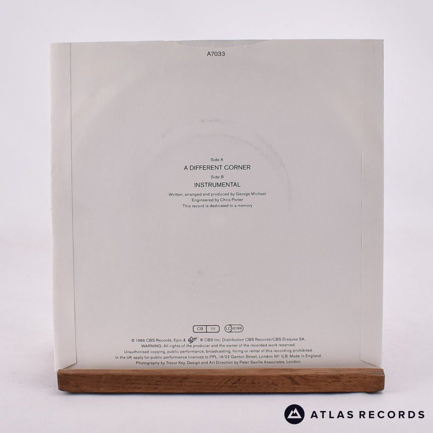 George Michael - A Different Corner - 7" Vinyl Record - EX/VG+