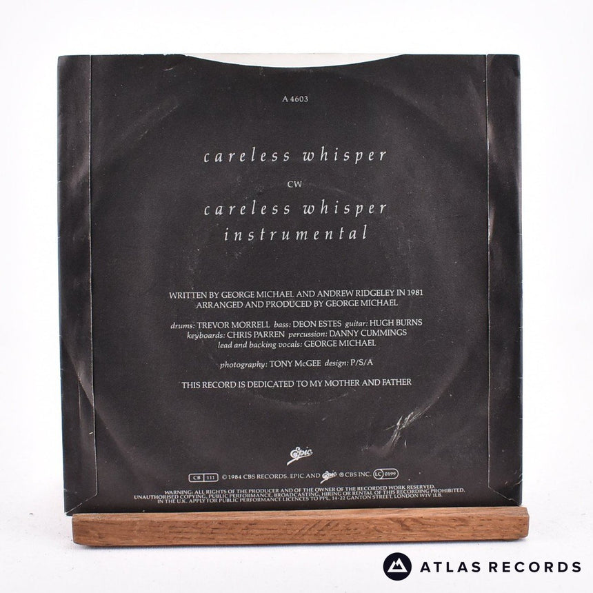 George Michael - Careless Whisper - 7" Vinyl Record - VG+/VG+