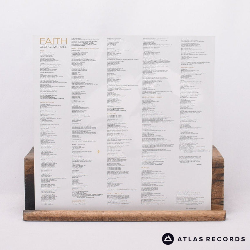 George Michael - Faith - Lyric Sheet LP Vinyl Record - EX/EX