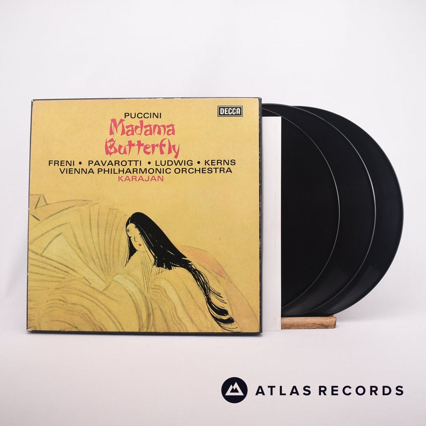 Giacomo Puccini Madama Butterfly 3 x LP Vinyl Record - Front Cover & Record