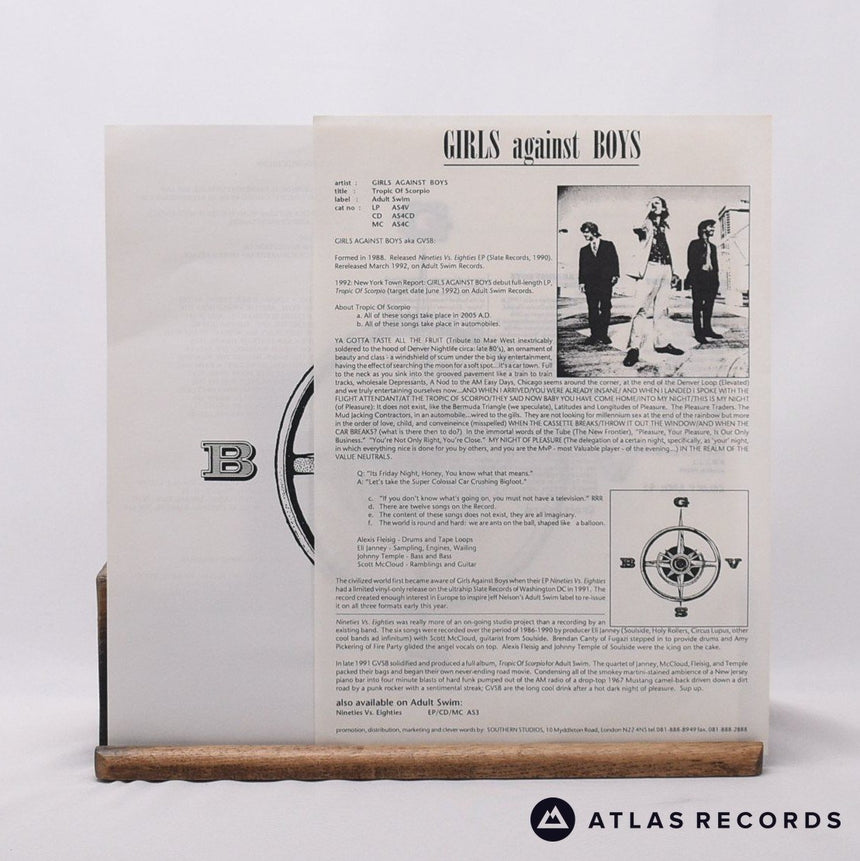 Girls Against Boys - Tropic Of Scorpio - Insert LP Vinyl Record - EX/EX
