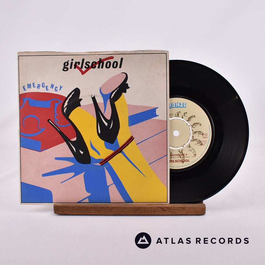 Girlschool Emergency 7" Vinyl Record - Front Cover & Record