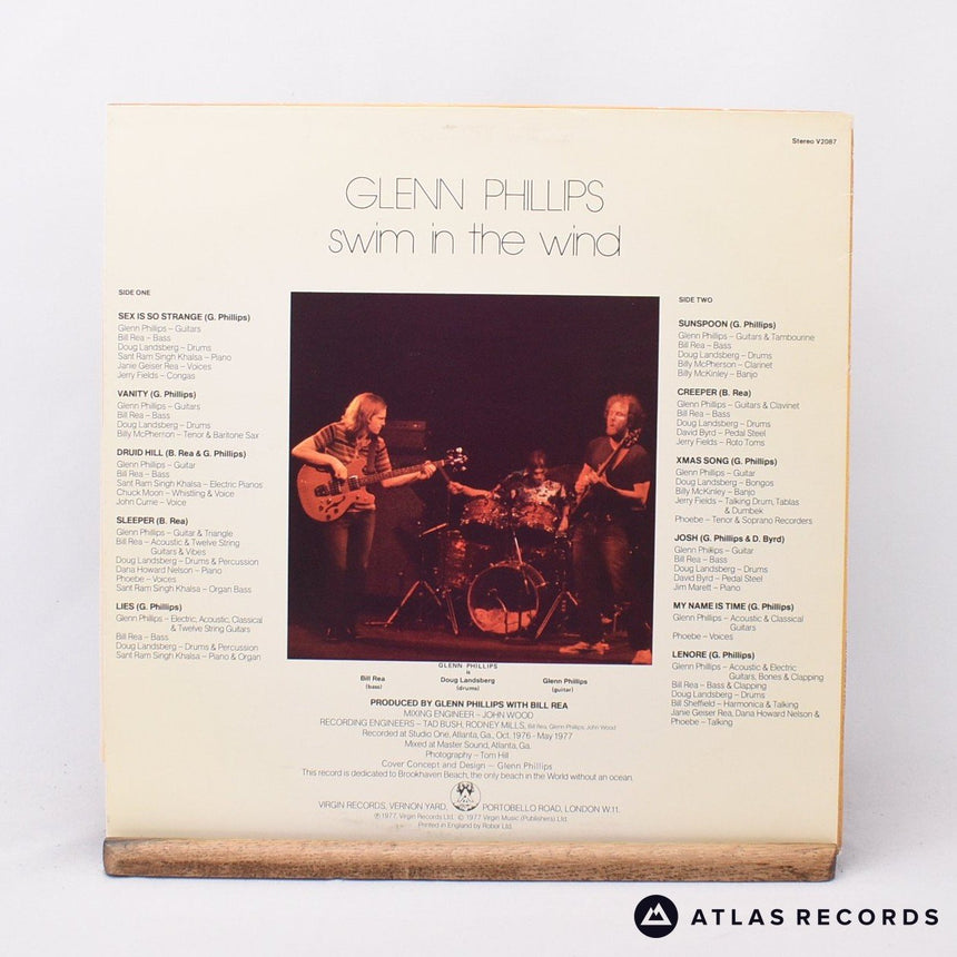 Glenn Phillips - Swim In The Wind - LP Vinyl Record - EX/EX