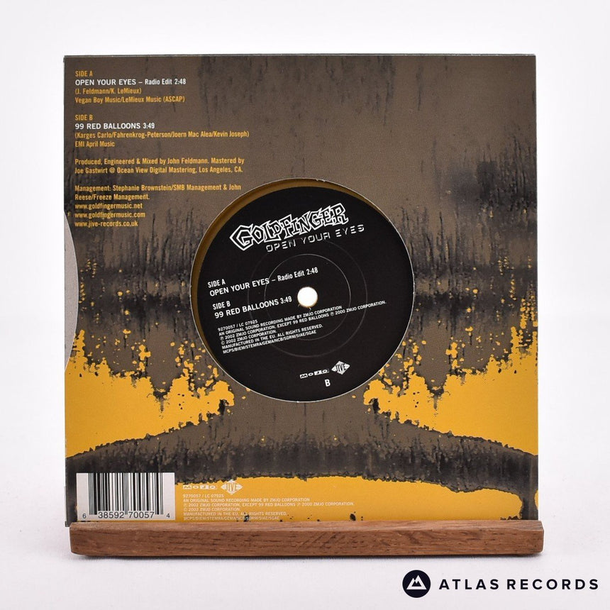 Goldfinger - Open Your Eyes - Gold Limited Edition 7" Vinyl Record - NM/NM