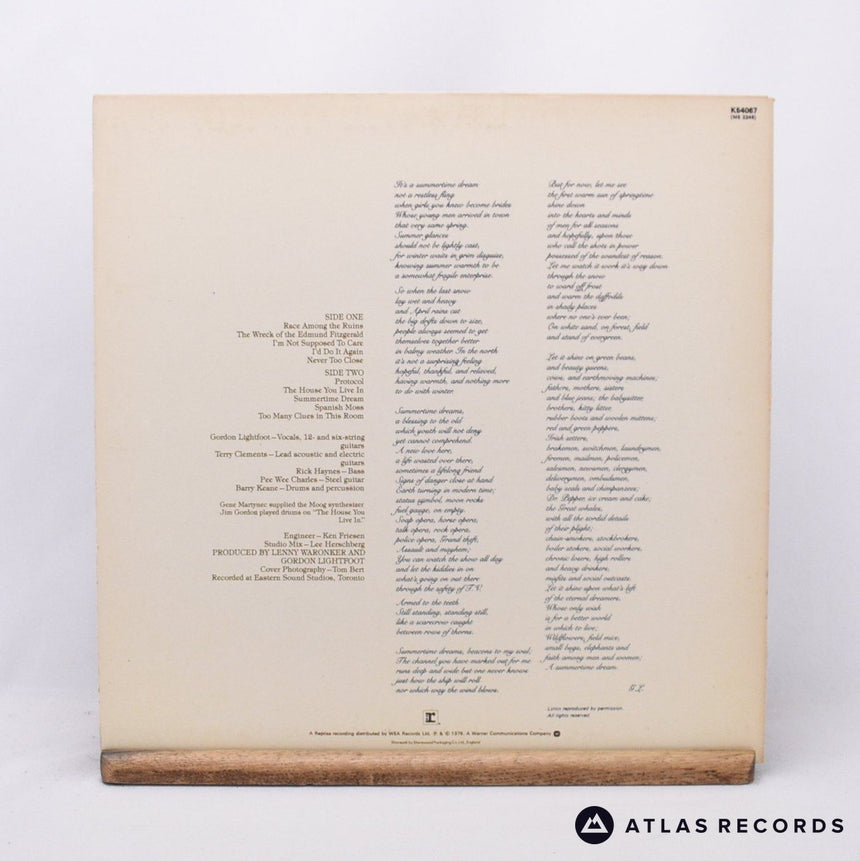 Gordon Lightfoot - Summertime Dream - LP Vinyl Record - EX/EX