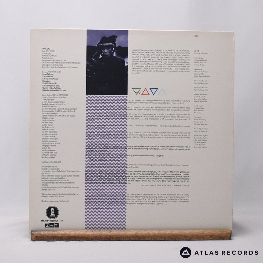 Grace Jones - Slave To The Rhythm - A-1 B-4 LP Vinyl Record - EX/EX