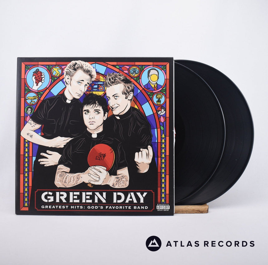 Green Day Greatest Hits: God's Favorite Band 2 x LP Vinyl Record - Front Cover & Record