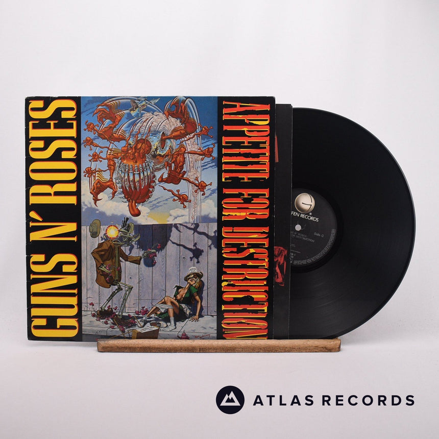 Guns N' Roses Appetite For Destruction LP Vinyl Record - Front Cover & Record