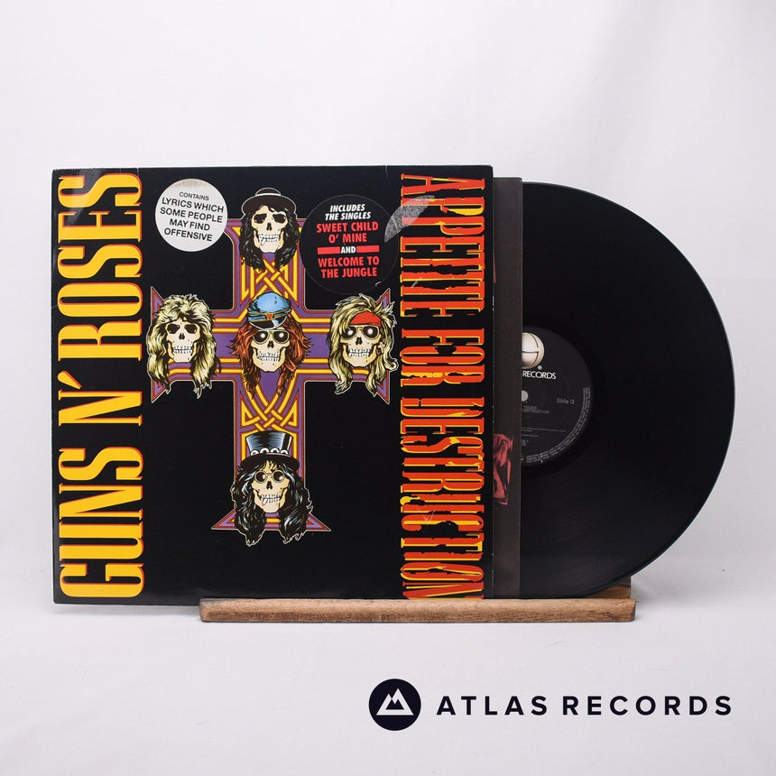 Guns N' Roses Appetite For Destruction LP Vinyl Record - Front Cover & Record