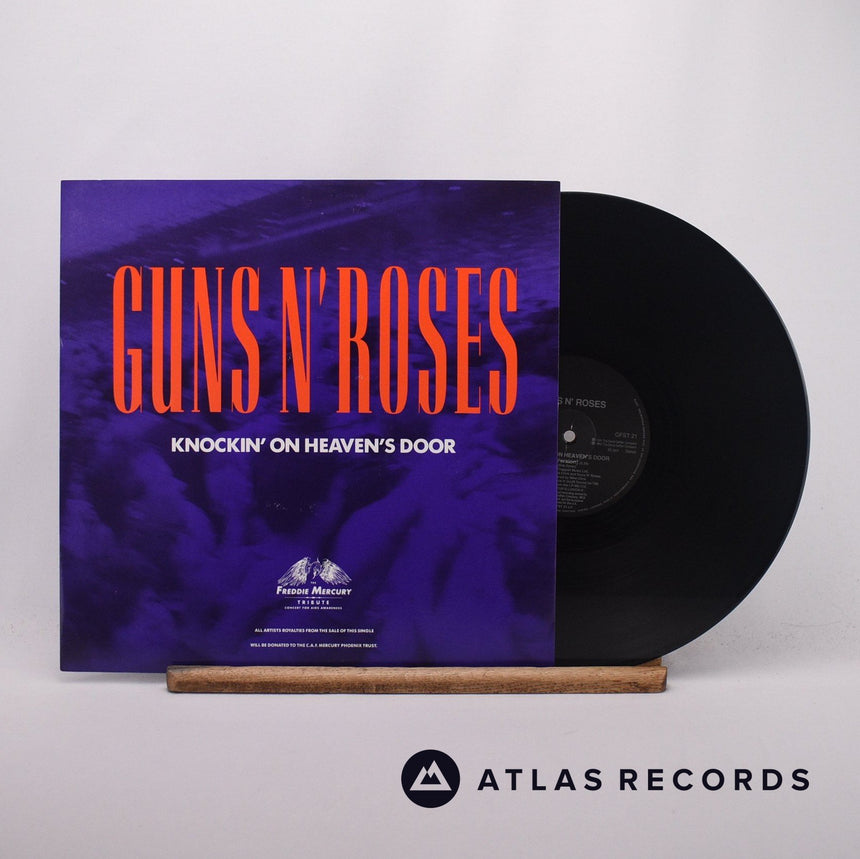 Guns N' Roses Knockin' On Heaven's Door 12" Vinyl Record - Front Cover & Record