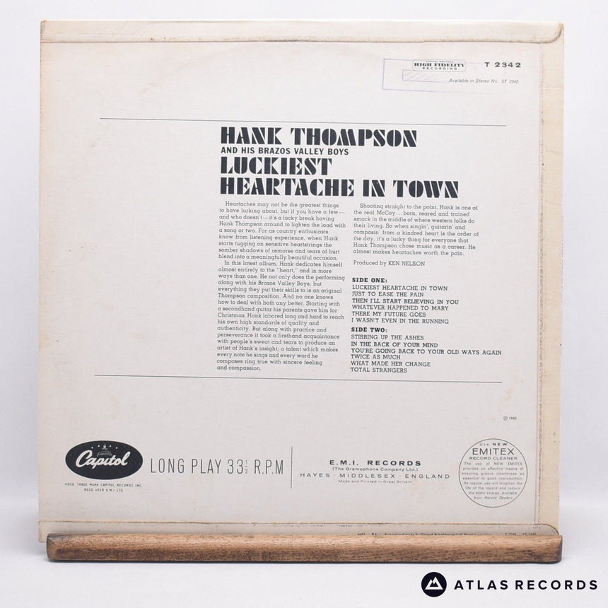 Hank Thompson and His Brazos Valley Boys - Luckiest Heartache In Town - LP Vinyl