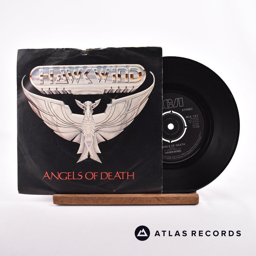 Hawkwind Angels Of Death 7" Vinyl Record - Front Cover & Record