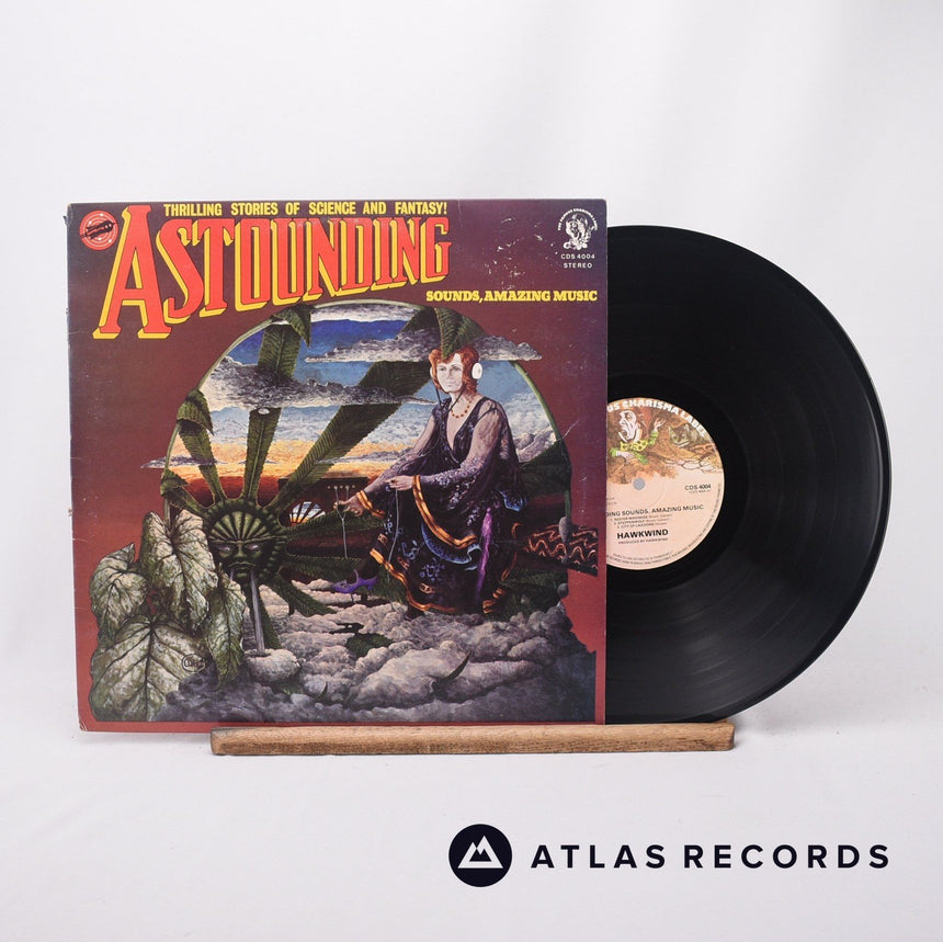 Hawkwind Astounding Sounds, Amazing Music LP Vinyl Record - Front Cover & Record