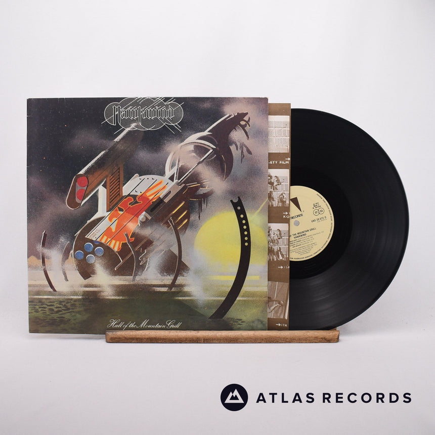 Hawkwind Hall Of The Mountain Grill LP Vinyl Record - Front Cover & Record
