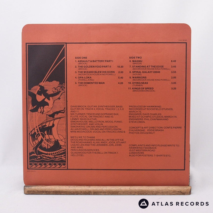 Hawkwind - Warrior On The Edge Of Time - Die-Cut Sleeve LP Vinyl Record - VG+/EX