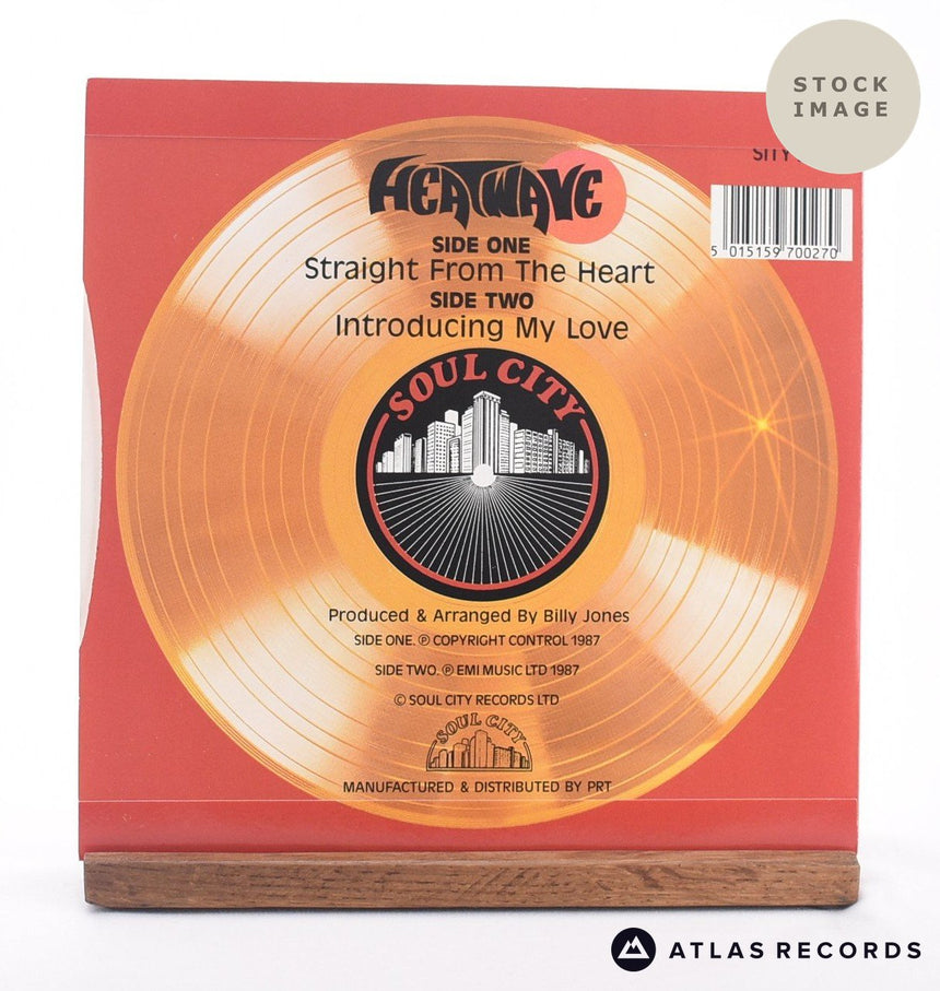 Heatwave Straight From The Heart 7" Vinyl Record - Reverse Of Sleeve