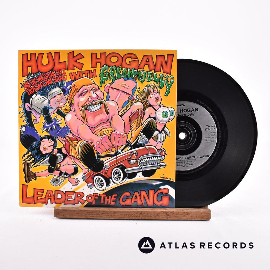 Hulk Hogan And The Wrestling Boot Band Leader Of The Gang 7" Vinyl Record - Front Cover & Record