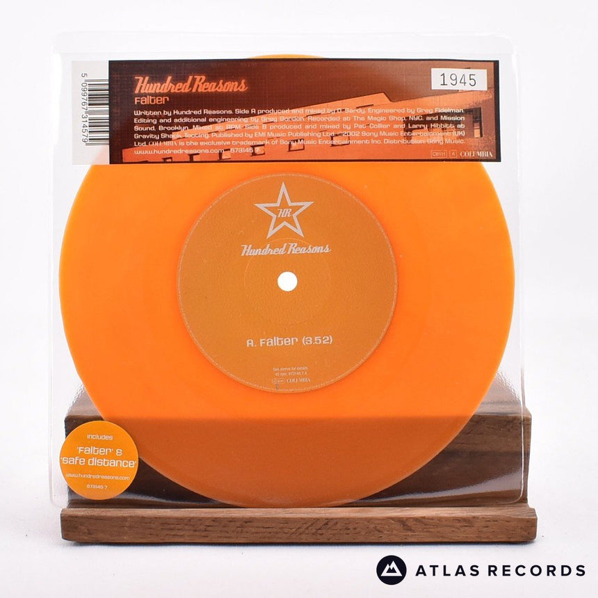 Hundred Reasons Falter 7" Vinyl Record - Front Cover & Record