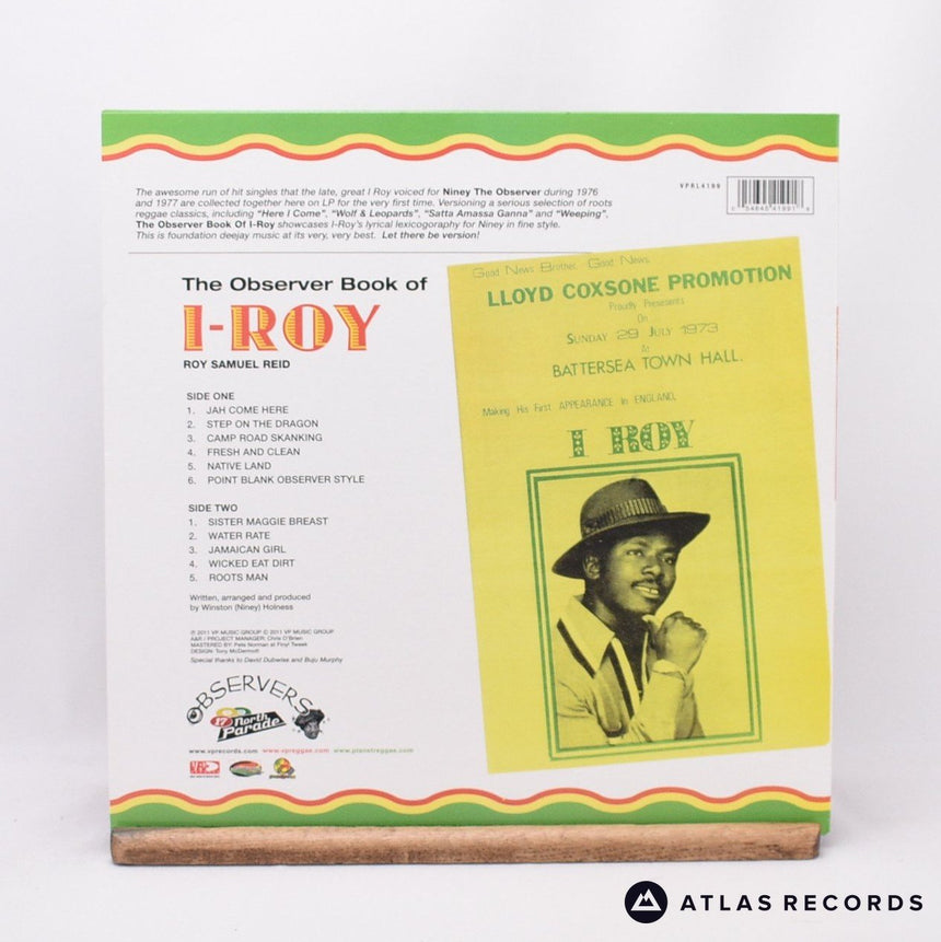 I-Roy - The Observer Book Of Roy Samuel Reid - Us LP Vinyl Record - NM/NM