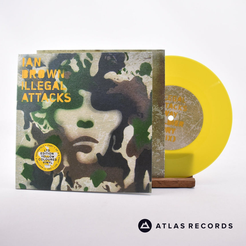 Ian Brown Illegal Attacks 7" Vinyl Record - Front Cover & Record