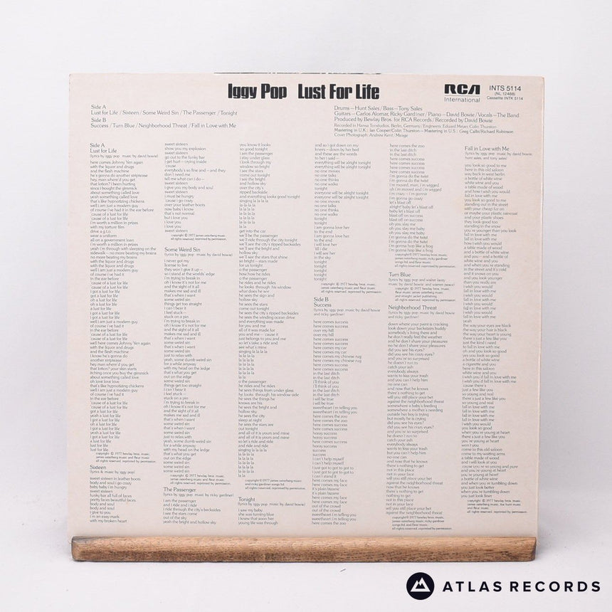 Iggy Pop - Lust For Life - Reissue LP Vinyl Record - EX/EX