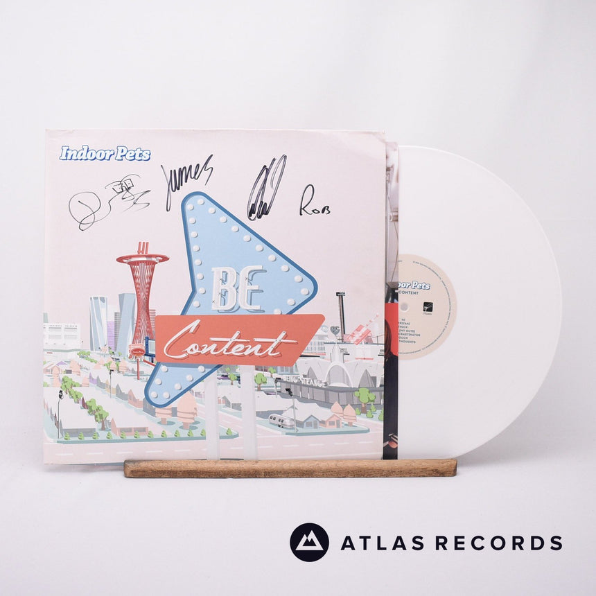 Indoor Pets - Be Content - White Insert Limited Edition LP Vinyl Record - VG+/EX