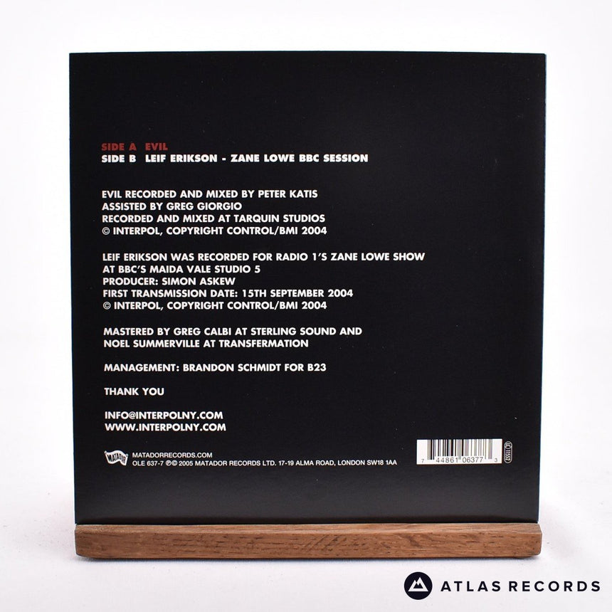Interpol - Evil - 7" Vinyl Record - NM/NM