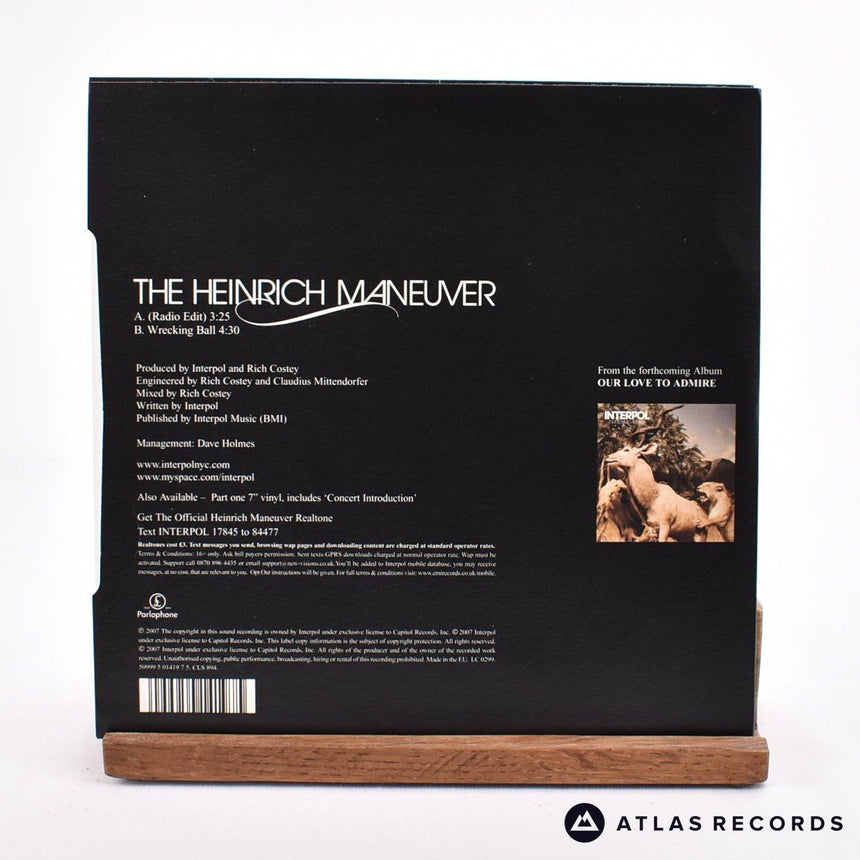 Interpol - The Heinrich Maneuver - 7" Vinyl Record - NM/NM