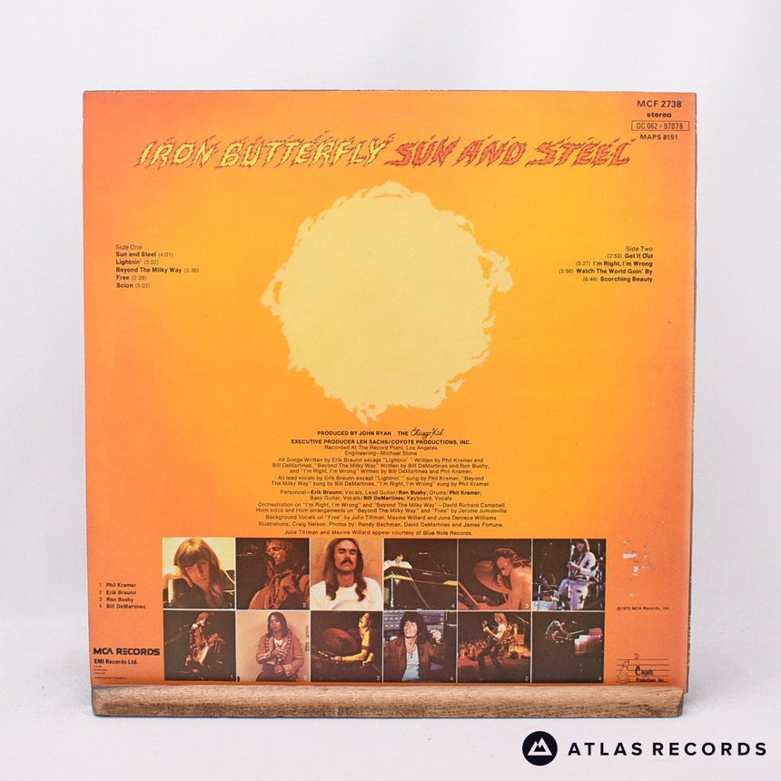Iron Butterfly - Sun And Steel - LP Vinyl Record - EX/EX