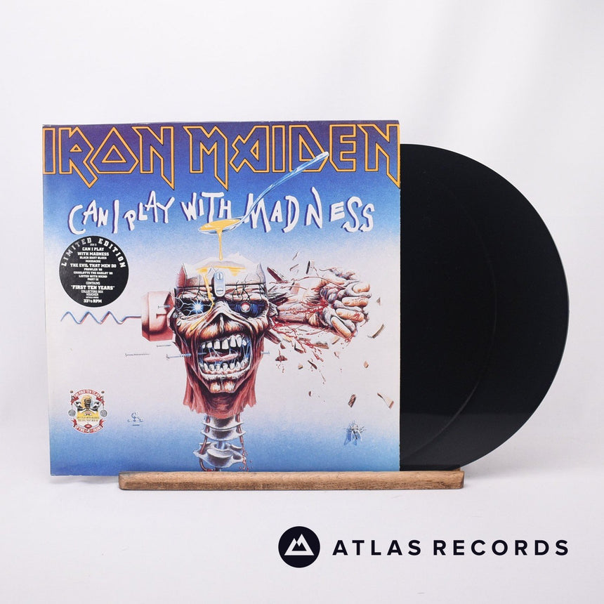 Iron Maiden Can I Play With Madness · The Evil That Men Do 2 x 12" Vinyl Record - Front Cover & Record