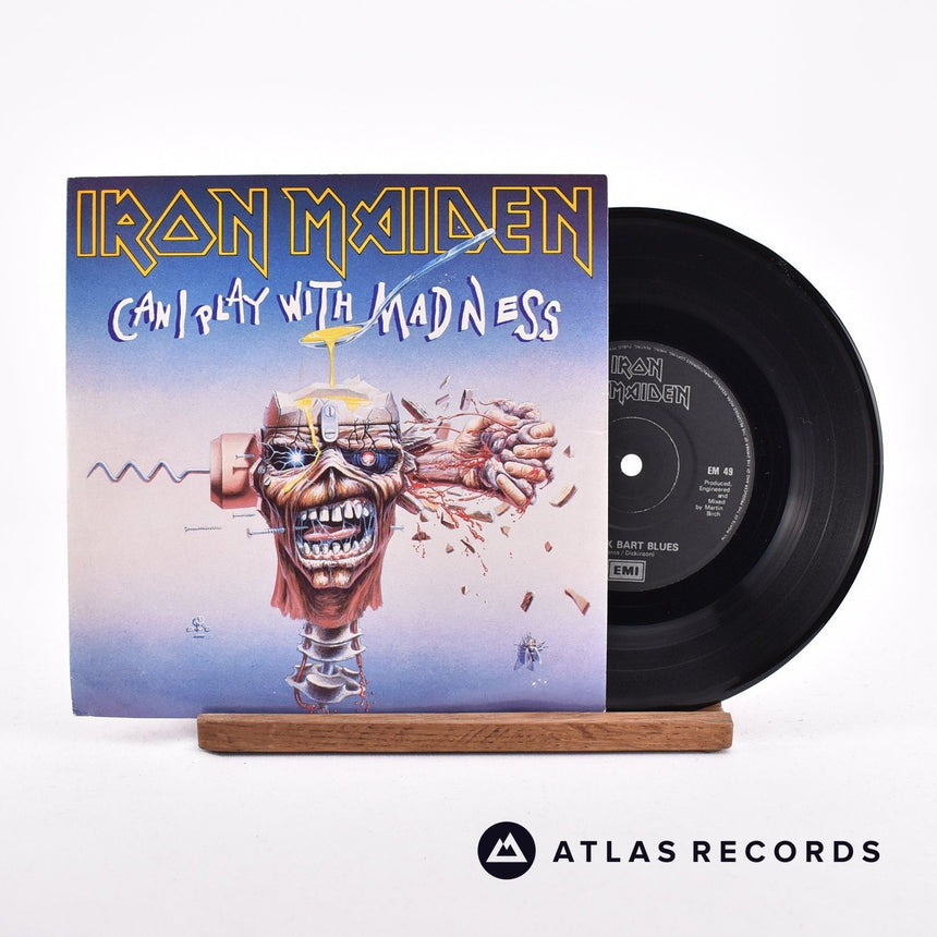 Iron Maiden Can I Play With Madness 7" Vinyl Record - Front Cover & Record