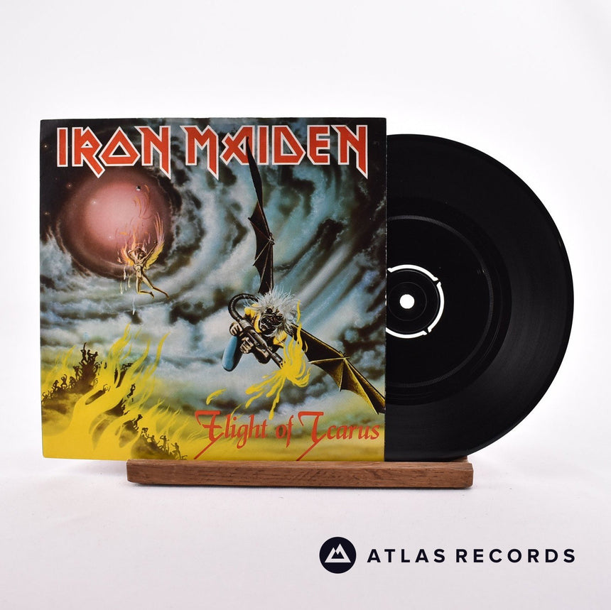 Iron Maiden Flight Of Icarus 7" Vinyl Record - Front Cover & Record