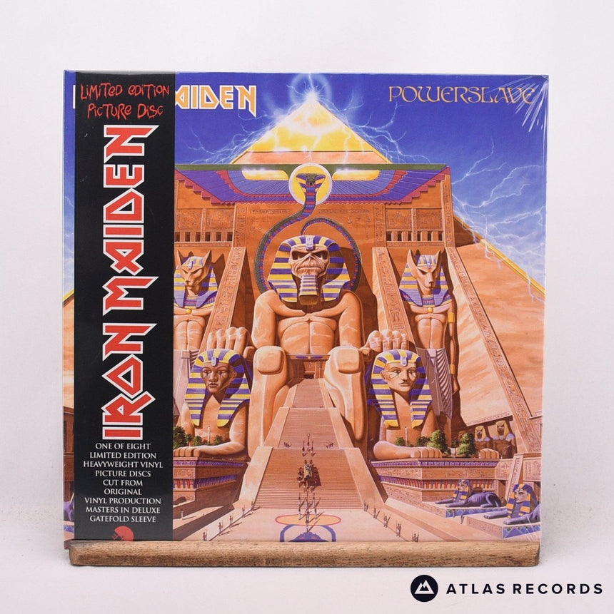 Iron Maiden Powerslave LP Vinyl Record - Front Cover & Record
