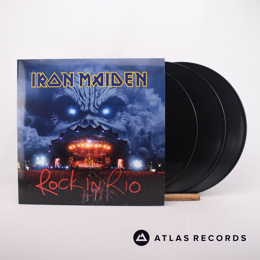 Iron Maiden Rock In Rio 3 x LP Vinyl Record - Front Cover & Record