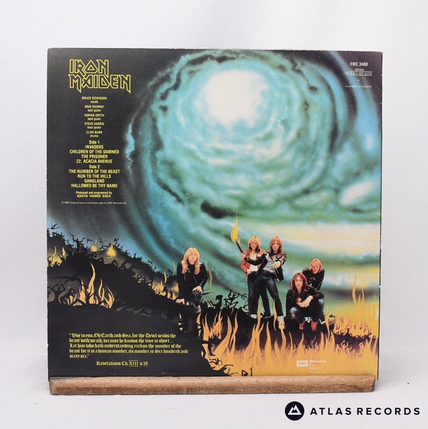Iron Maiden - The Number Of The Beast - A-2 B-3 LP Vinyl Record - EX/EX